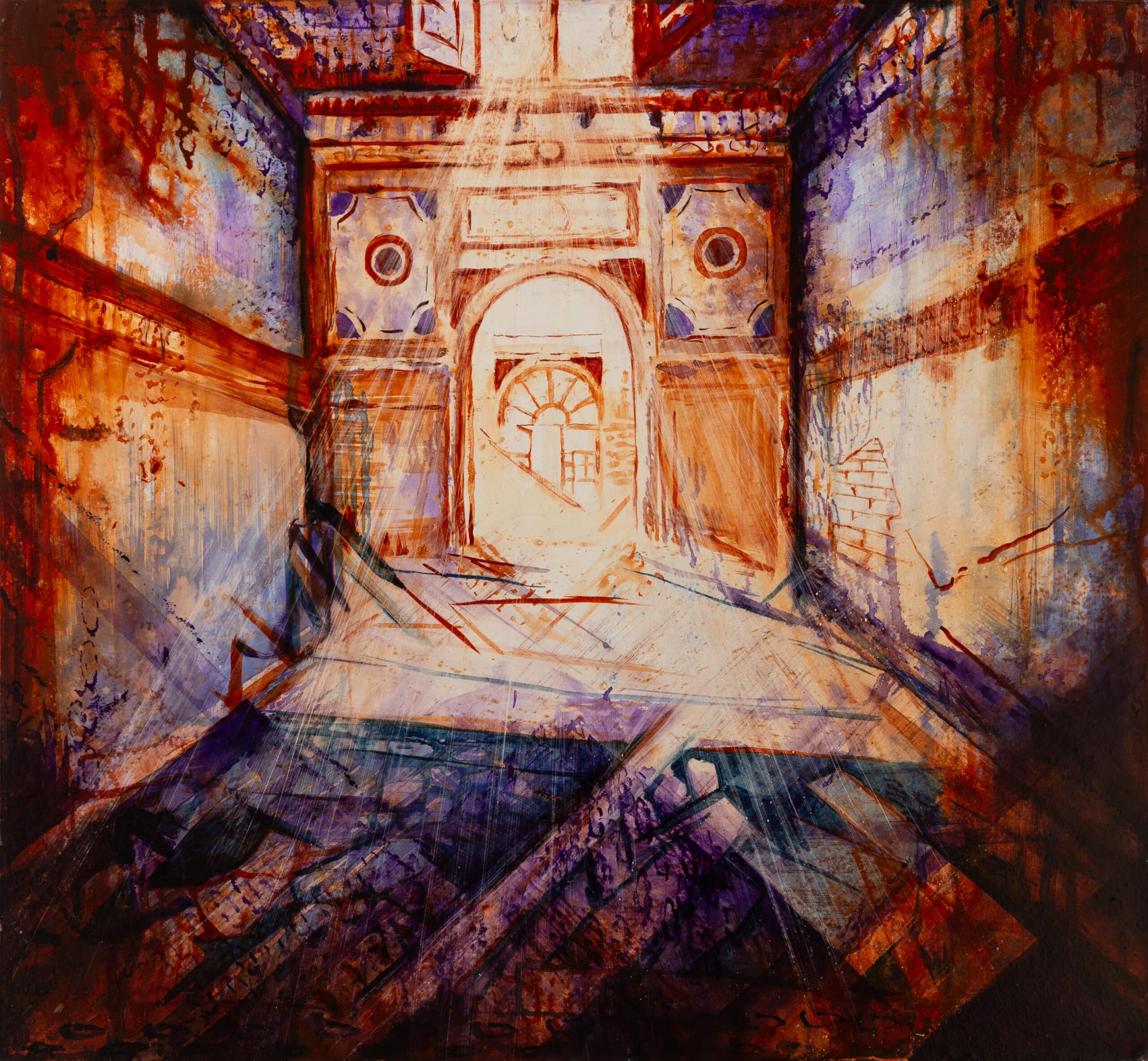 Space Between. Acrylic on wood. 55x60