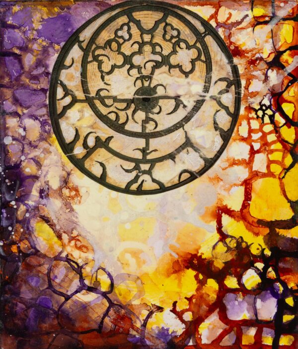 Time I. Acrylic, wood. 20x25