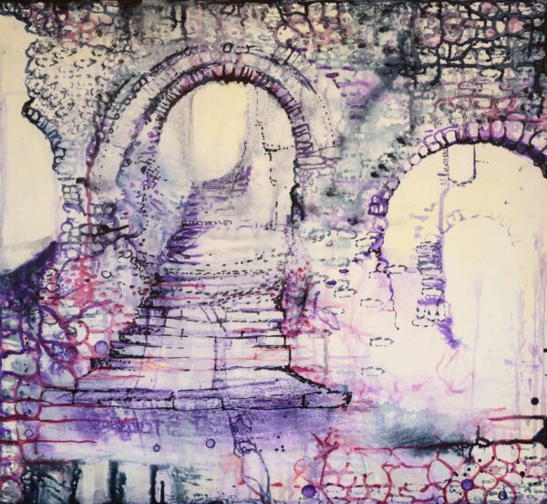 Ruin. Acrylic on wood. 55x60