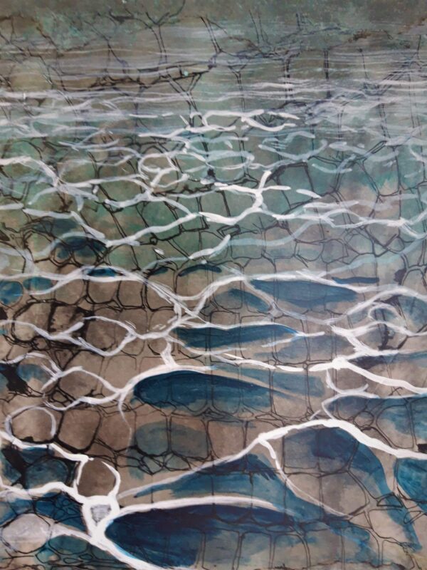 Ocean I. mixed media on board. 30x40