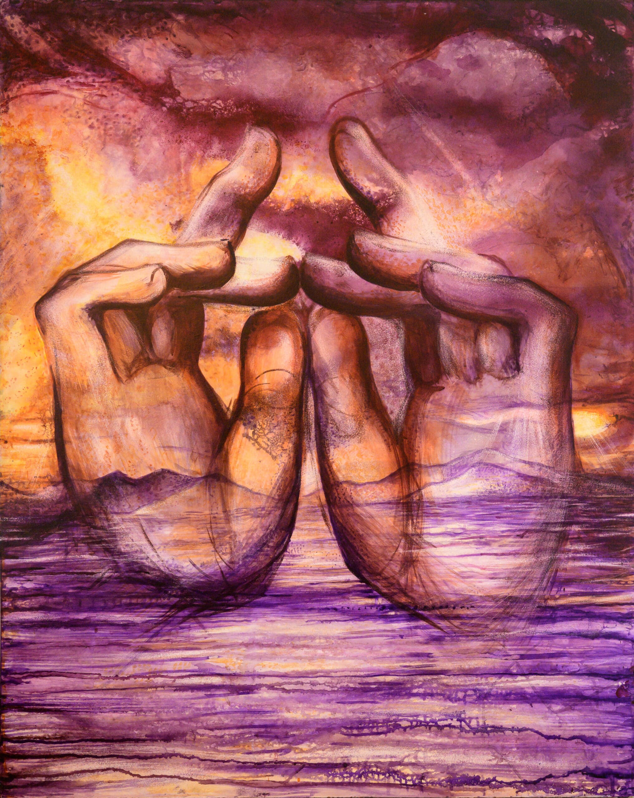 Contemplation. Acrylic on wood. 95x120