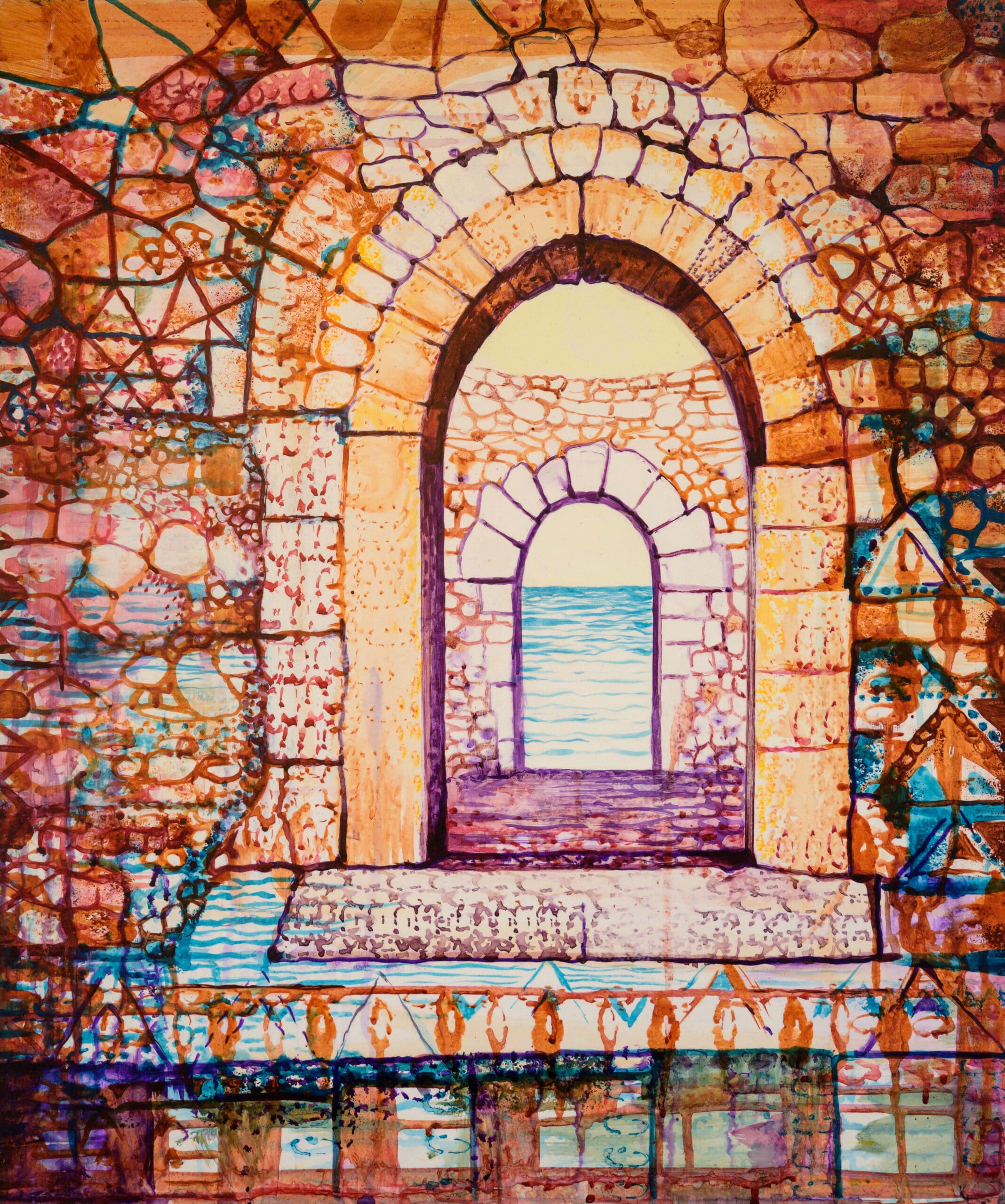 Entrance II. Acrylic on wood. 50X60