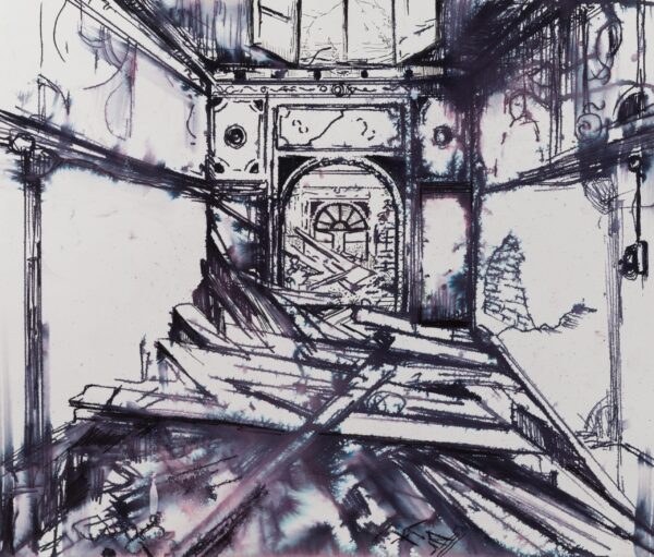 Study for Space Between. Ink on paper. 41x52