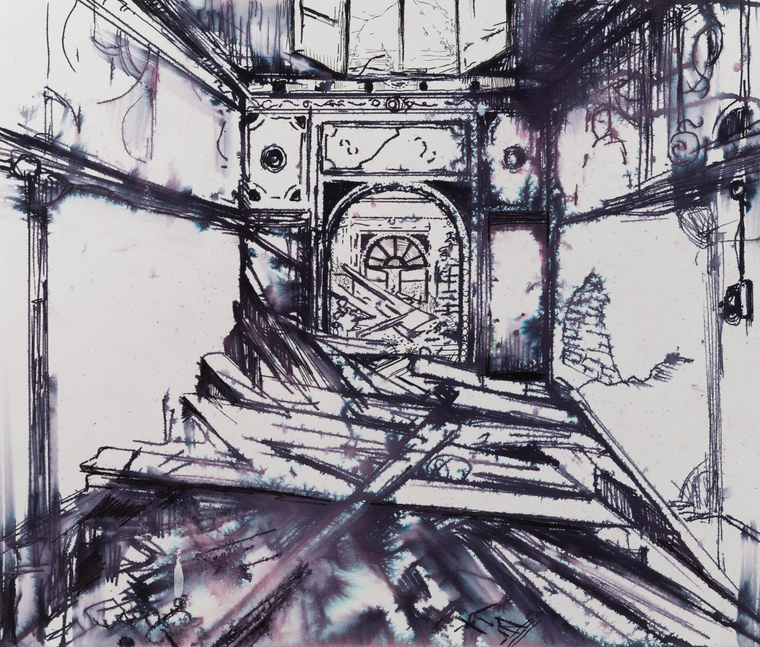 Study for Space Between. Ink on paper. 41x52