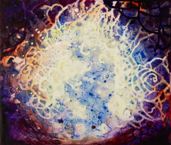 Galactic Interlude I. Acrylic, wood. 30x35