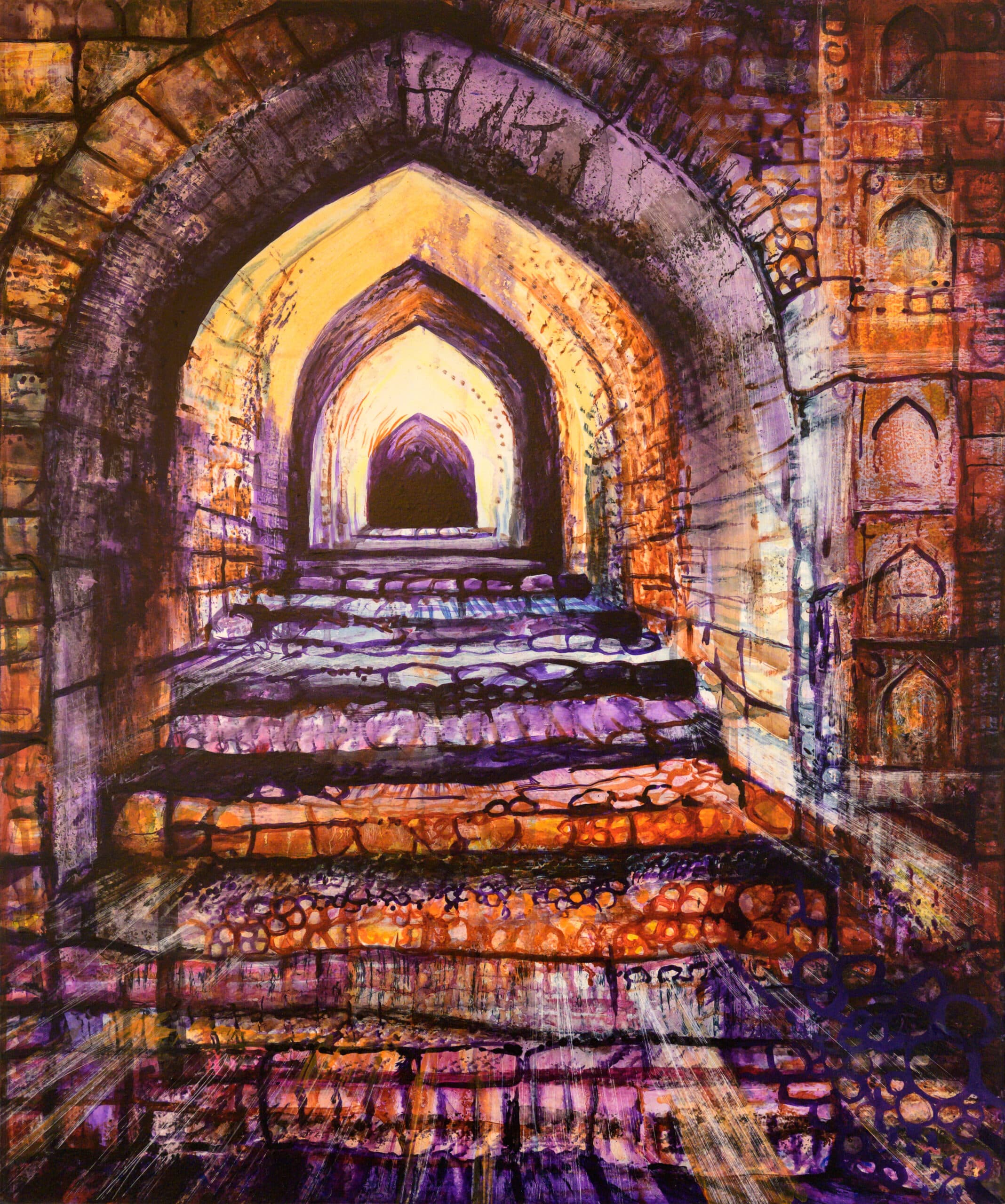 Entrance III. Acrylic on wood. 50x60