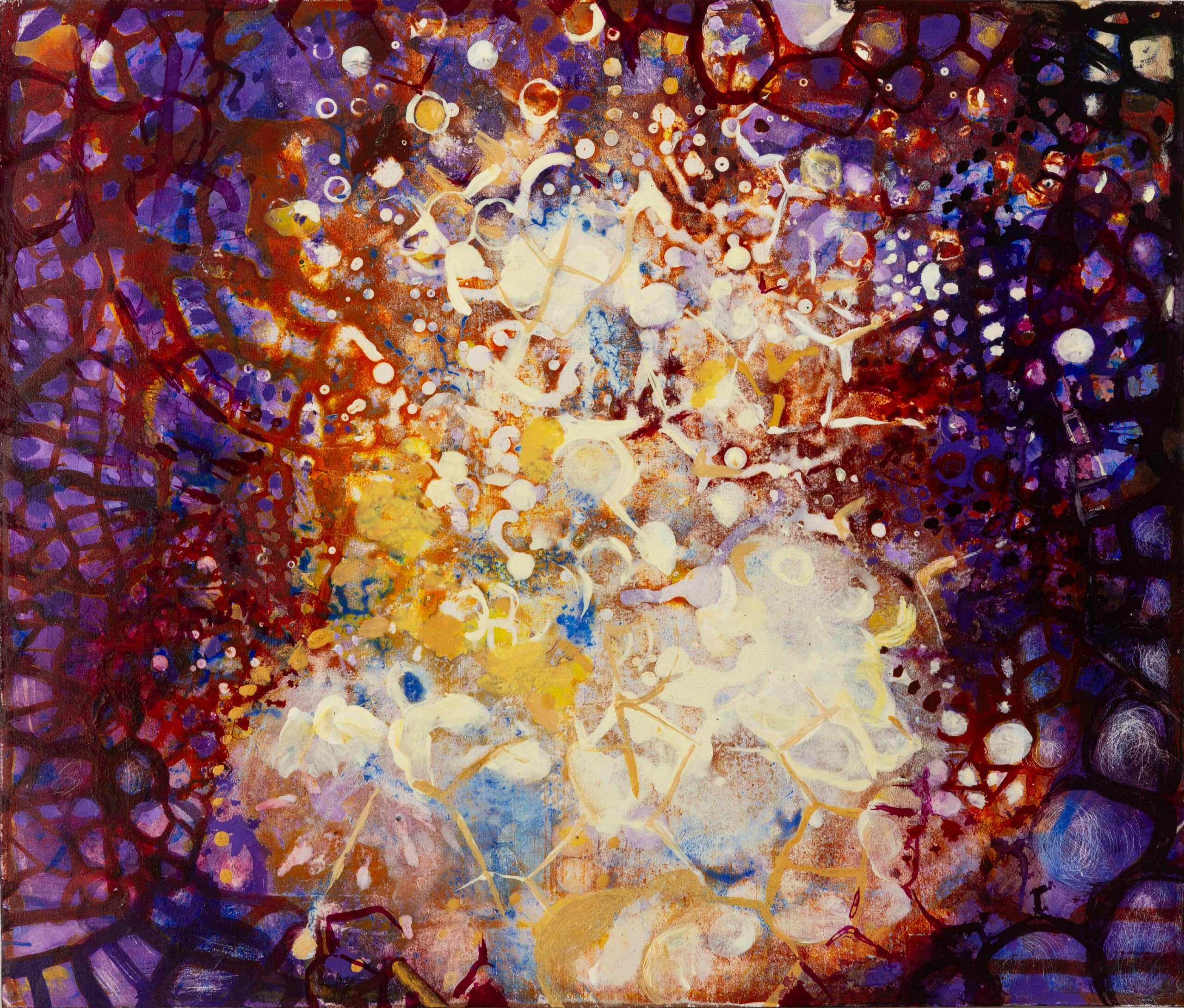 Galactic Interlude II. Acrylic, wood. 30x35