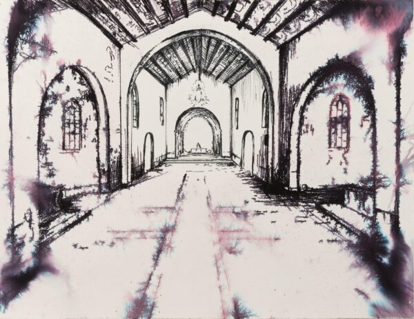 Study for Chapel of Sanity. Ink on Paper. 41x52