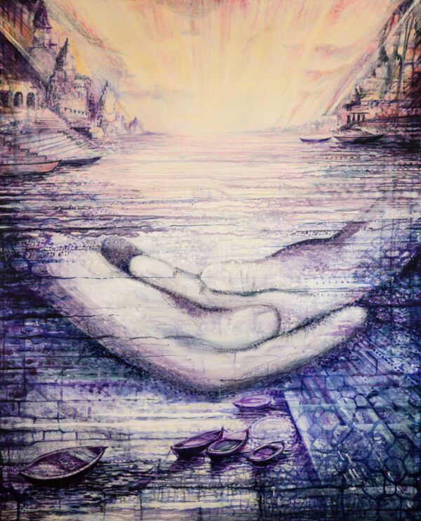 Varanasi. Acrylic on wood. 95x120