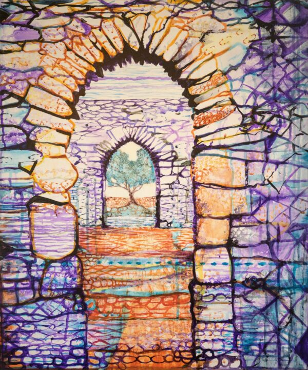 Entrance I . Acrylic on wood. 50x60