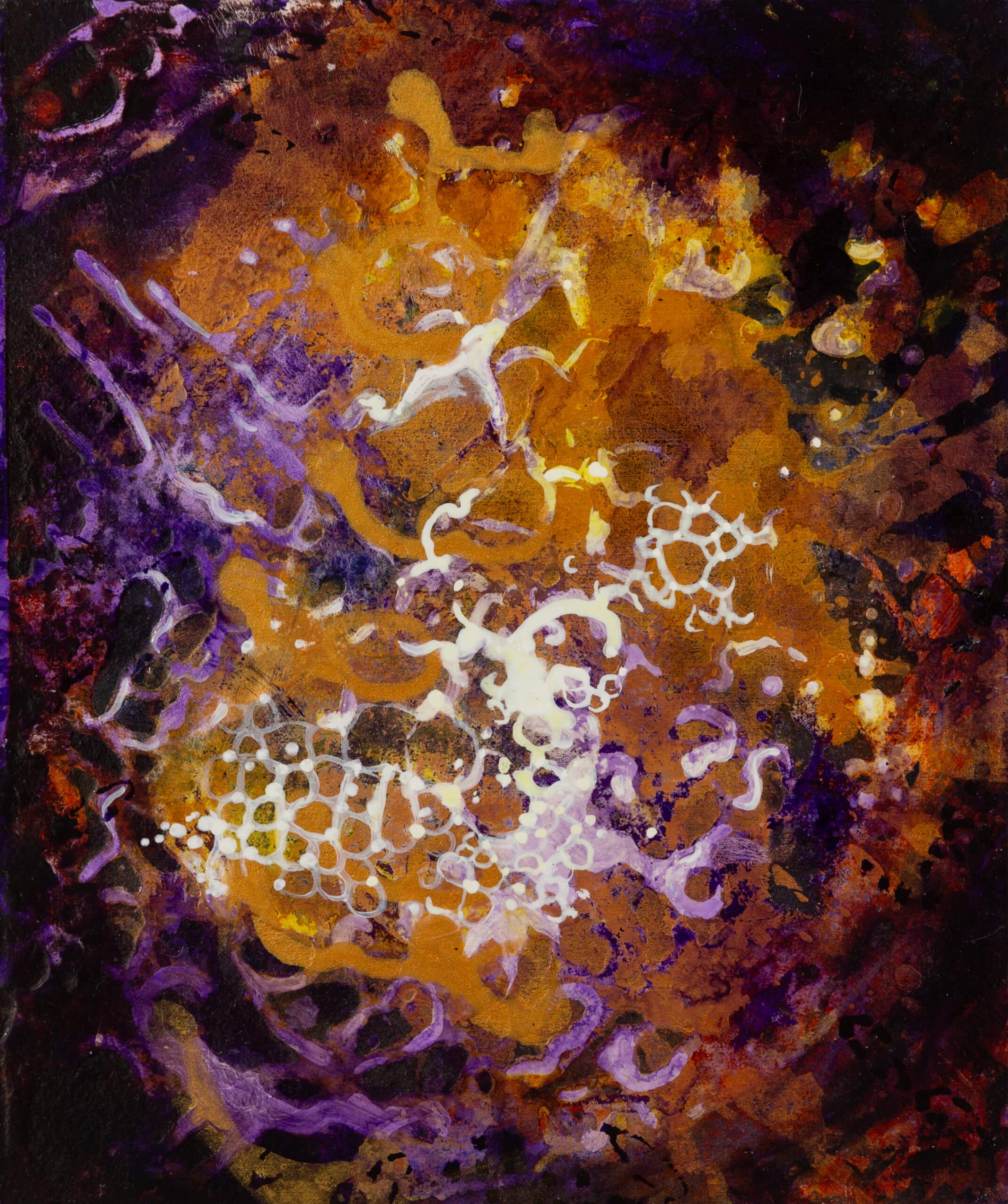 Creation. Acrylic, wood. 30x35