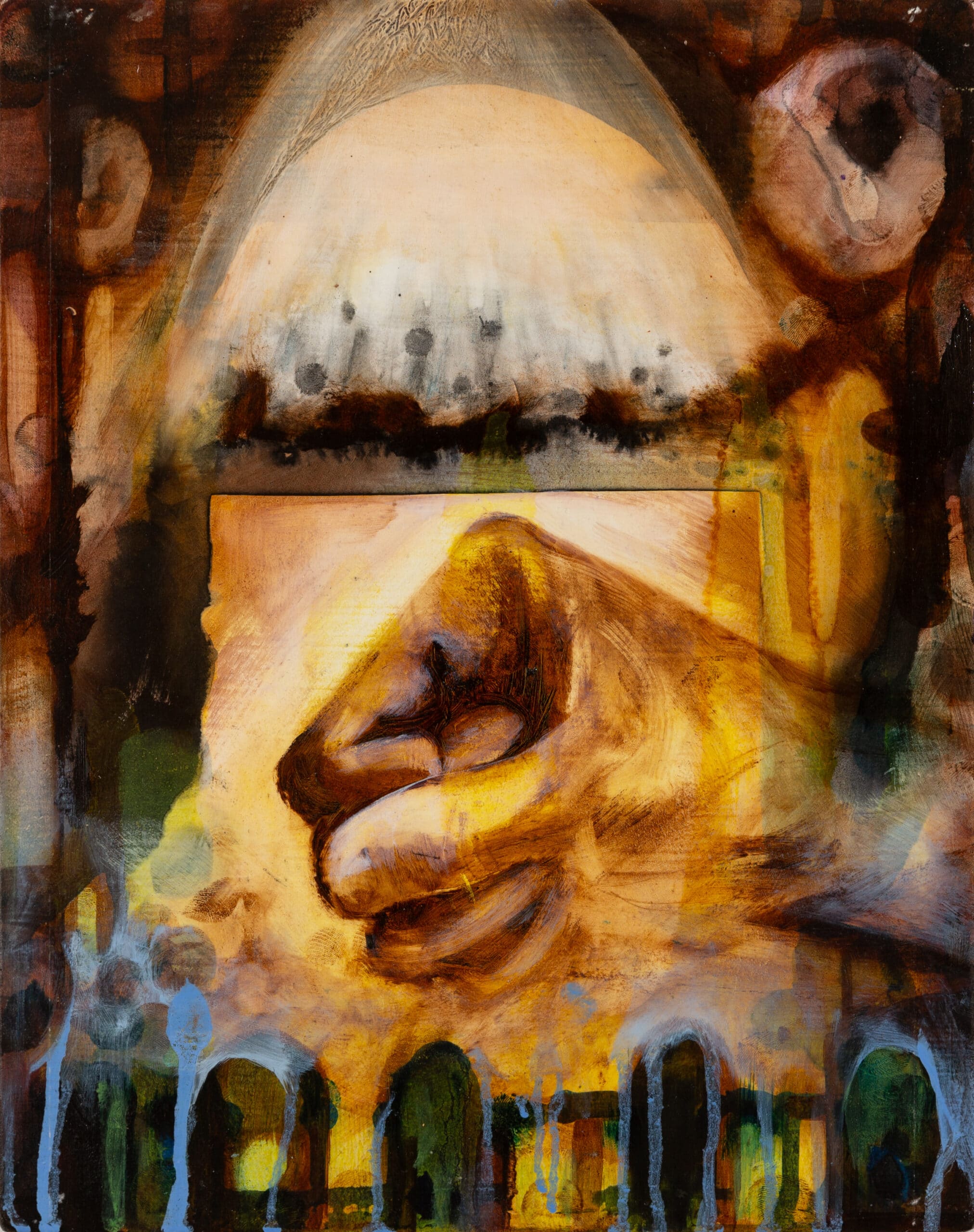 Hands III. Oil on wood. 24x30