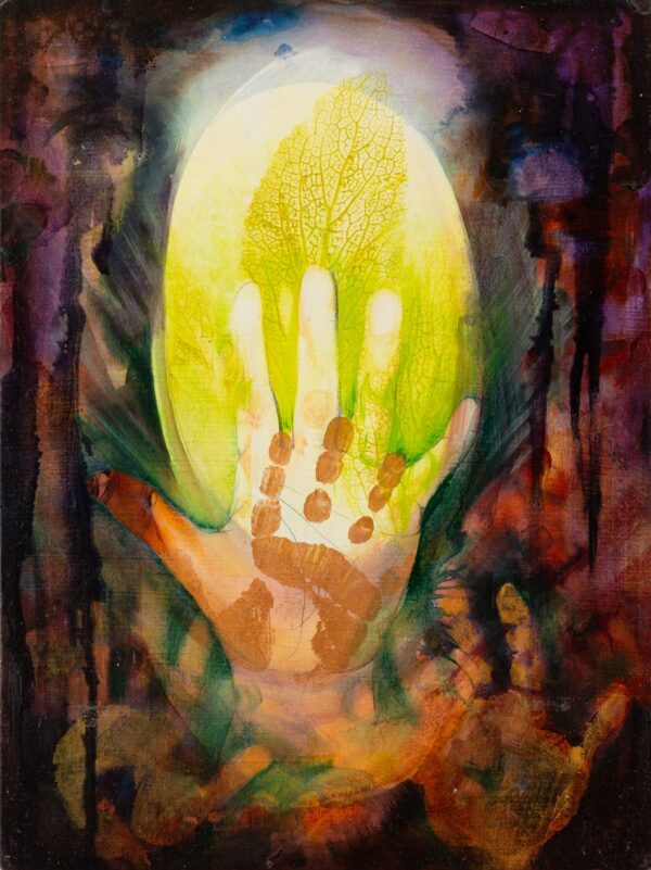 Hands IV. Oil on wood. 24x30